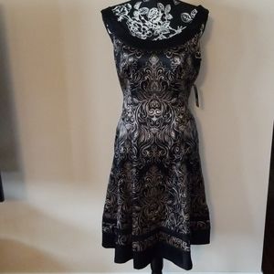 New Direction black & gold dress